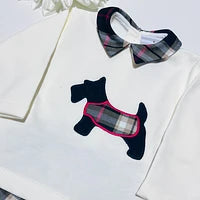 Conjunto camisa e calção xadrez de bebé