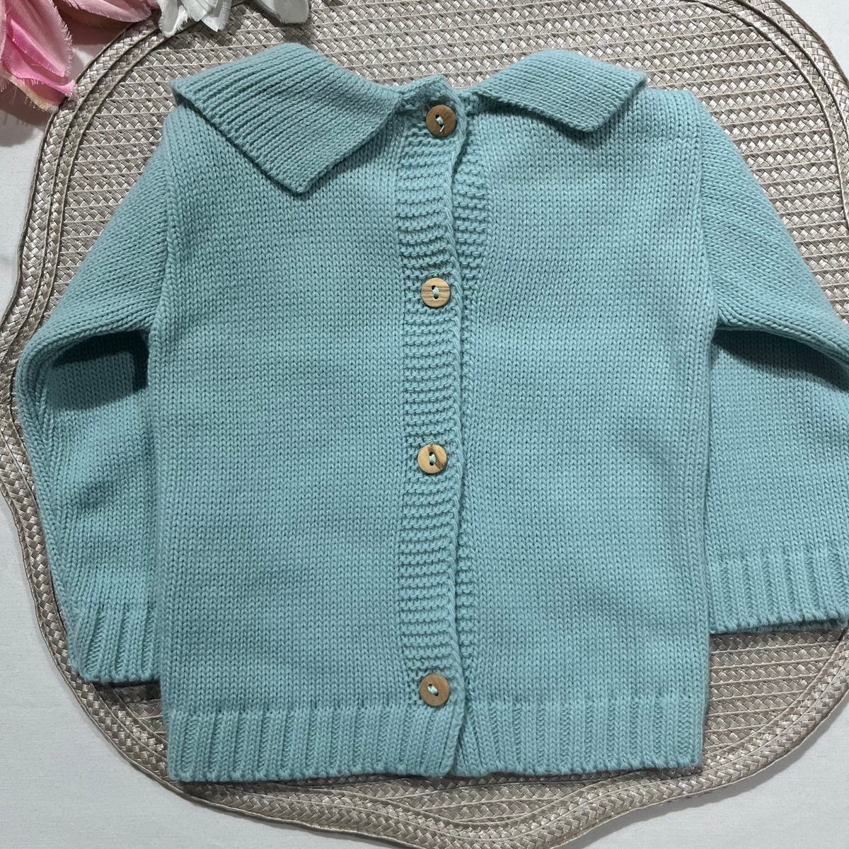Conjunto em malha para bebé - 1/3M - Verde água