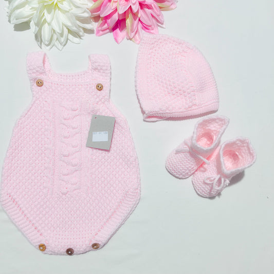 Conjunto de bebé malha 3 peças