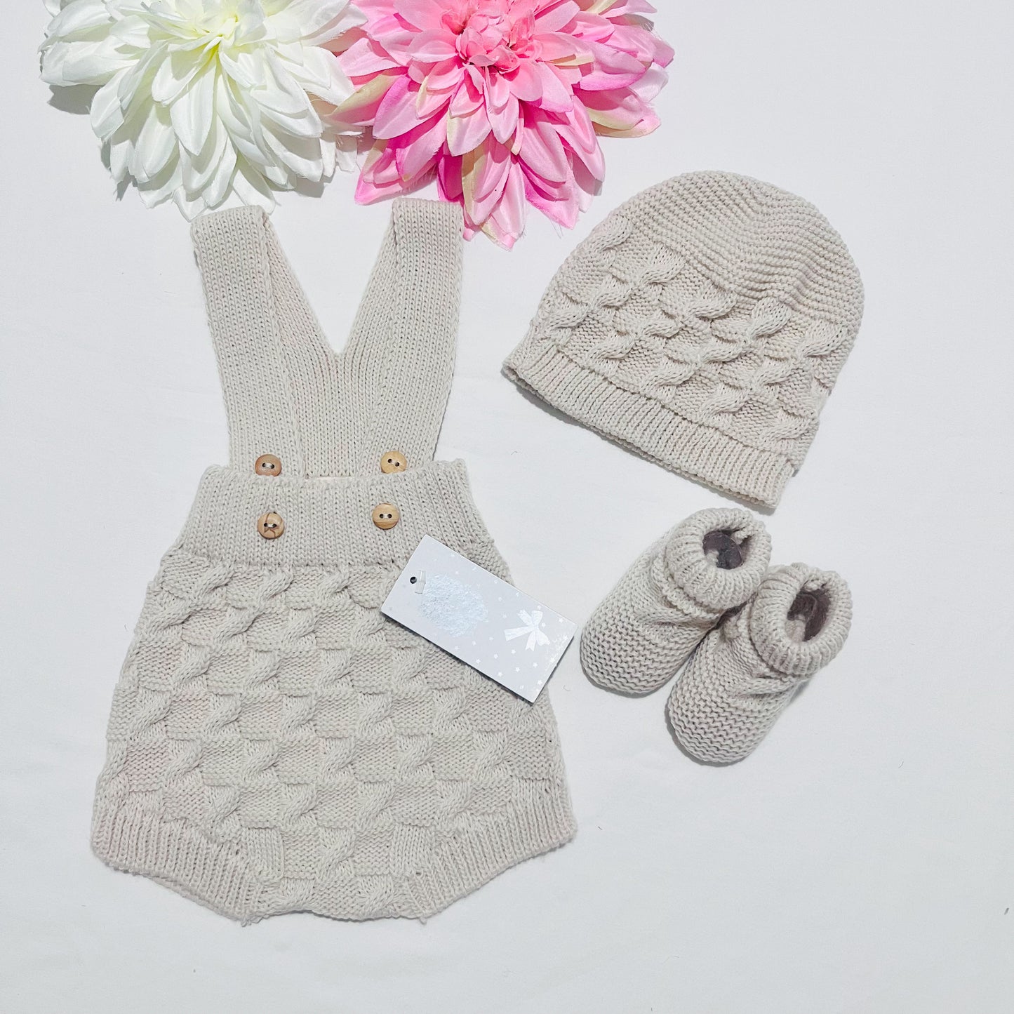 Conjunto de fofo malha 3 peças bebé