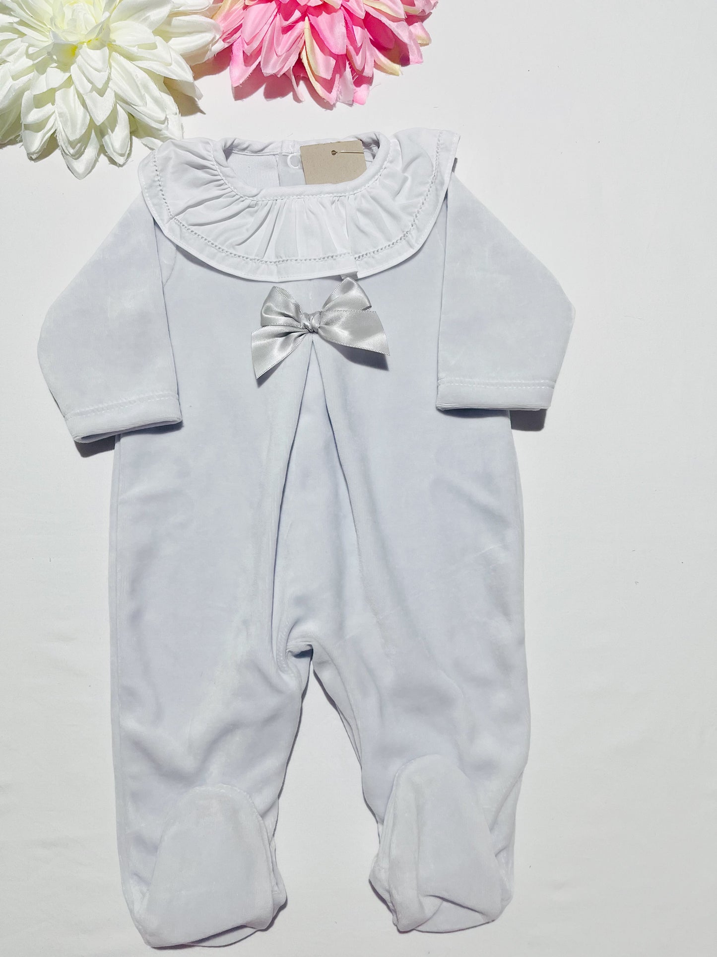 Babygrow em veludo laço