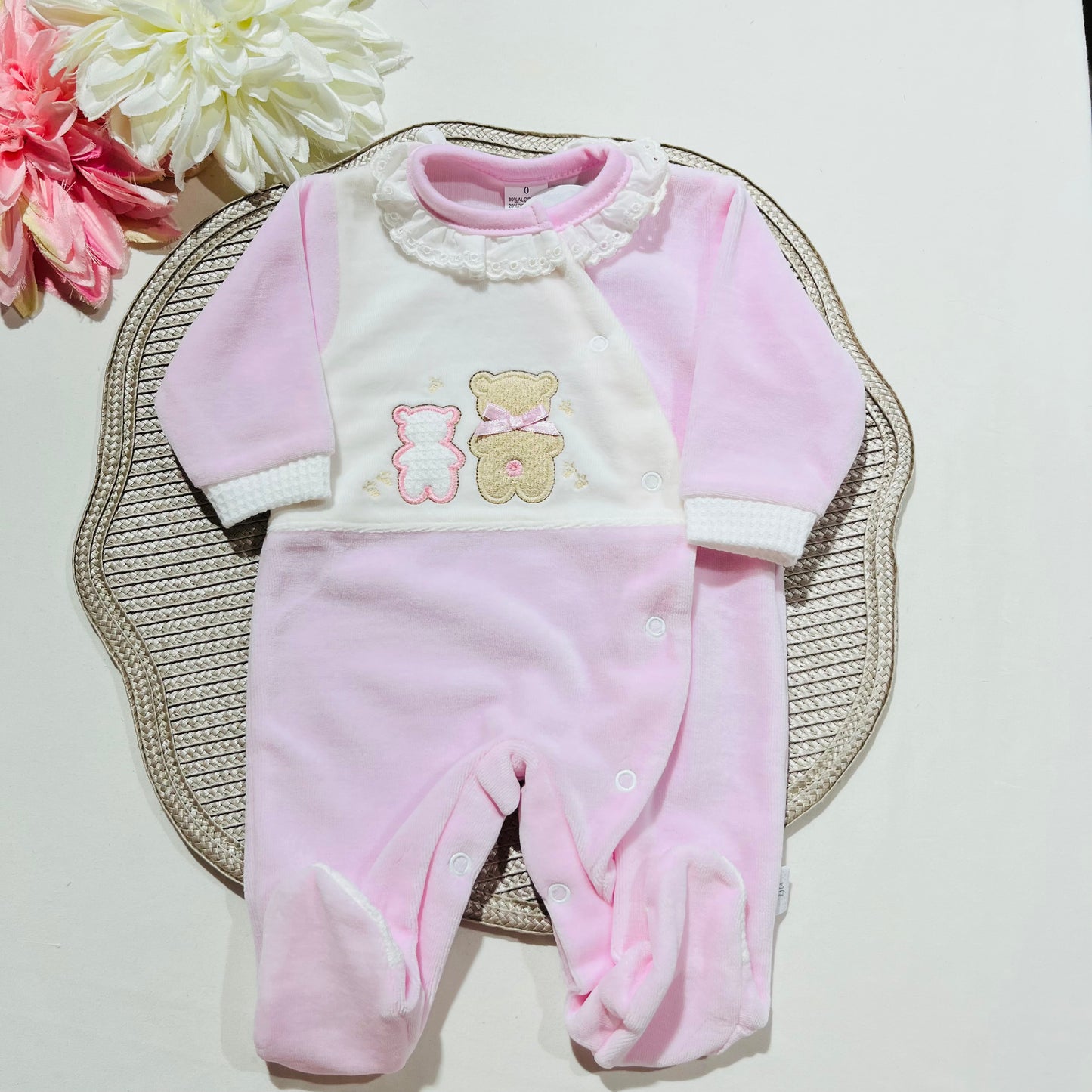 Babygrow em veludo - 2 Ursos