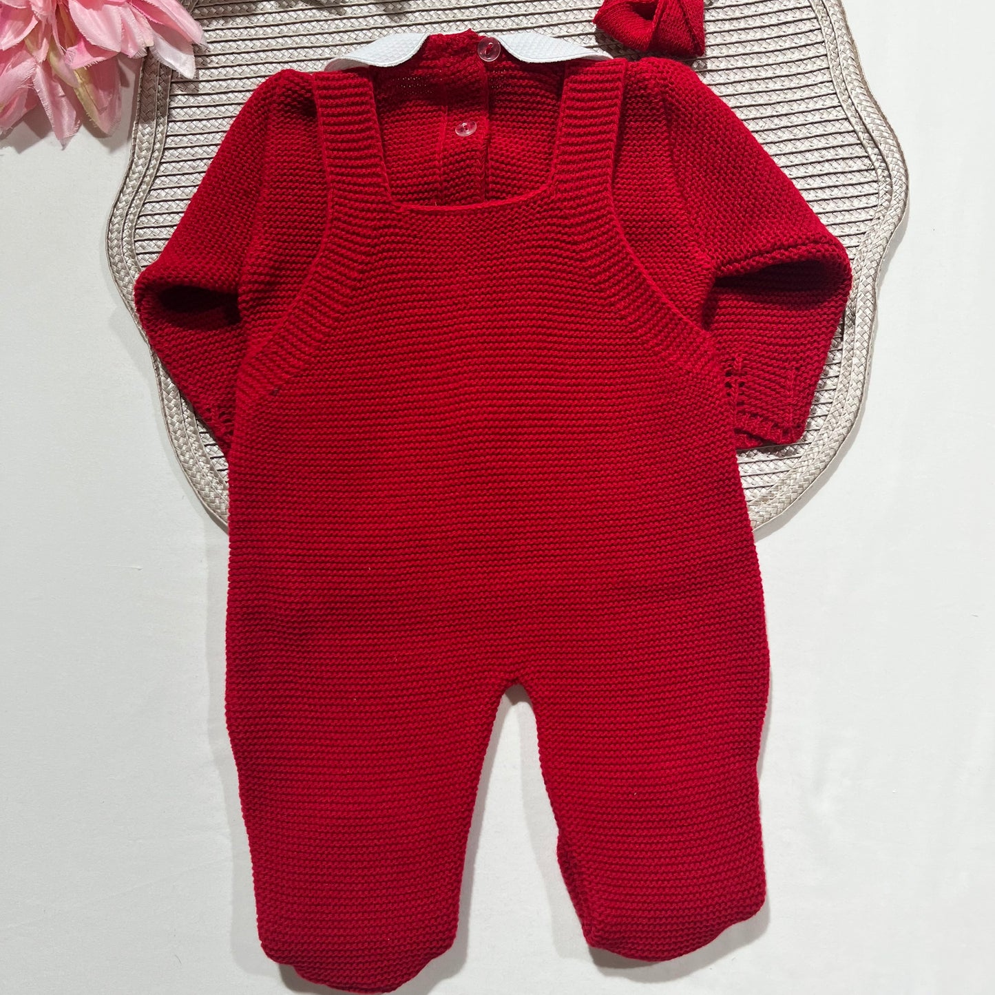 Conjunto Chérie para bebé - 1/3M - Vermelho