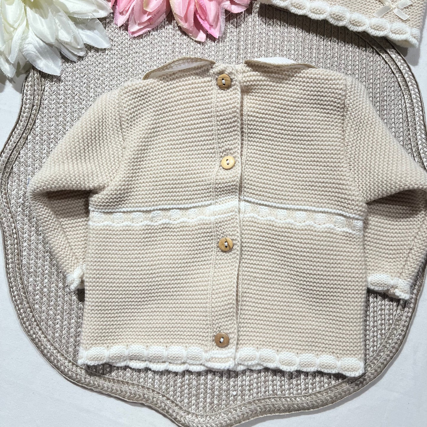 Conjunto Lara para bebé - 1/3M - Areia