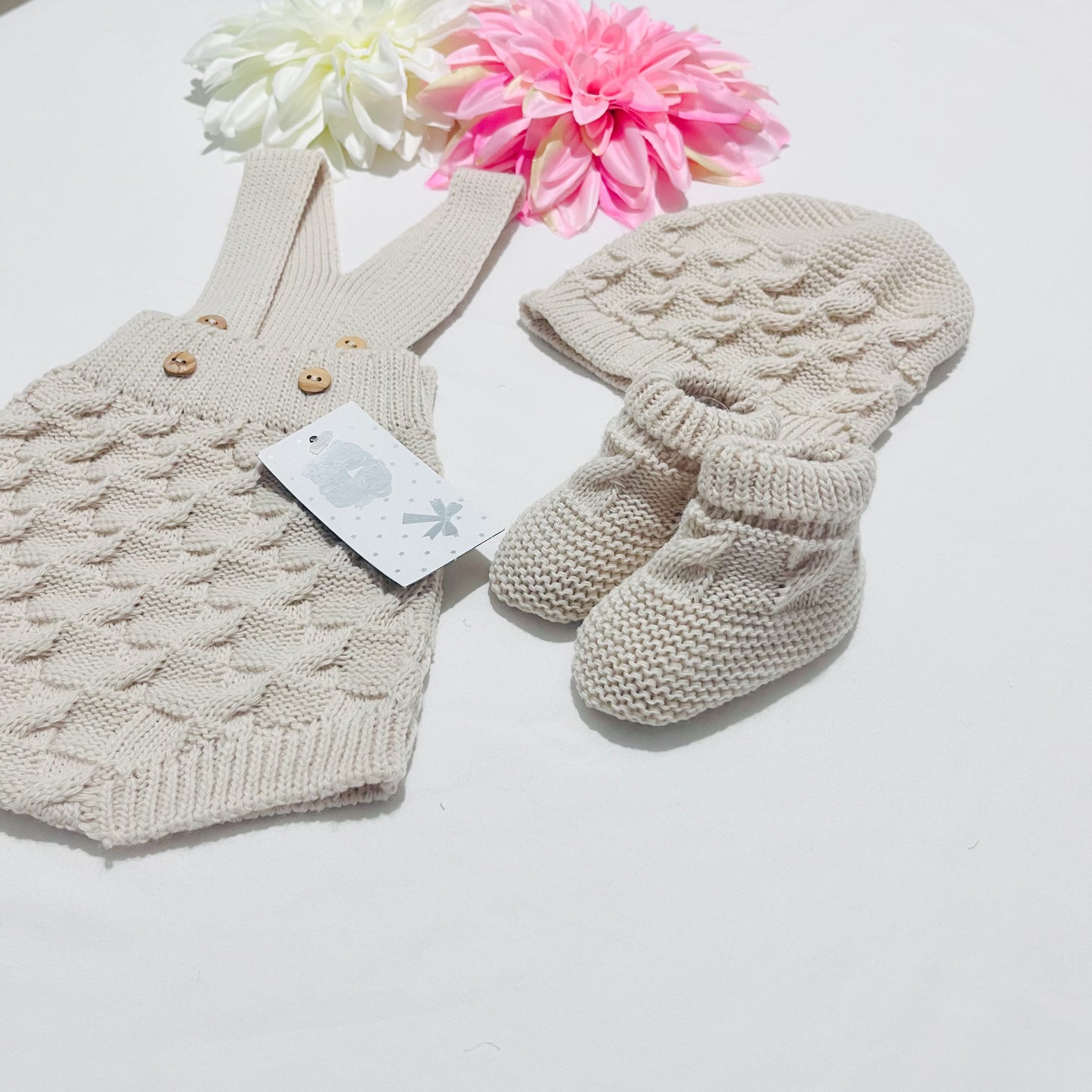 Conjunto de fofo malha 3 peças bebé
