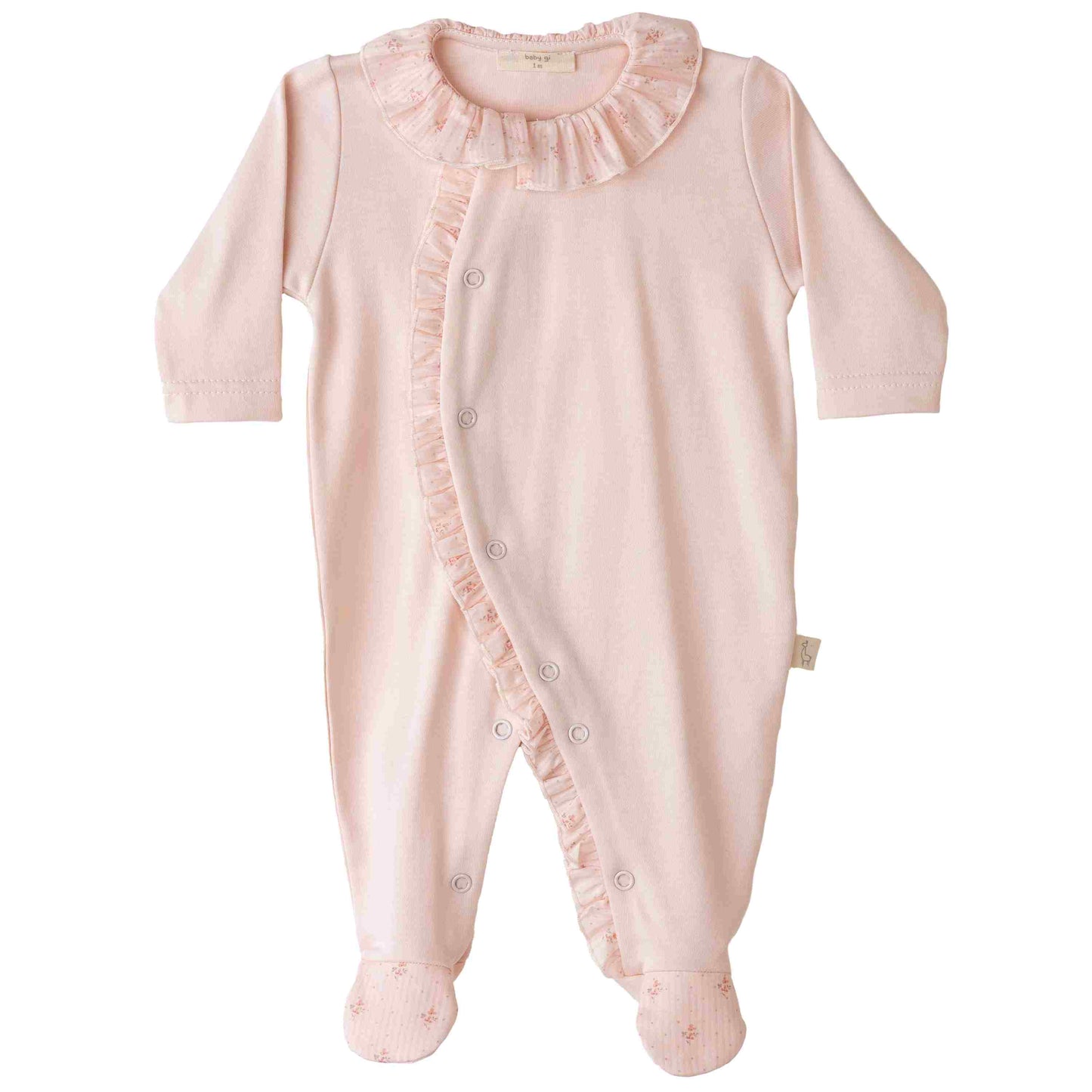 Baby Gi - Babygrow rosa flora bebé