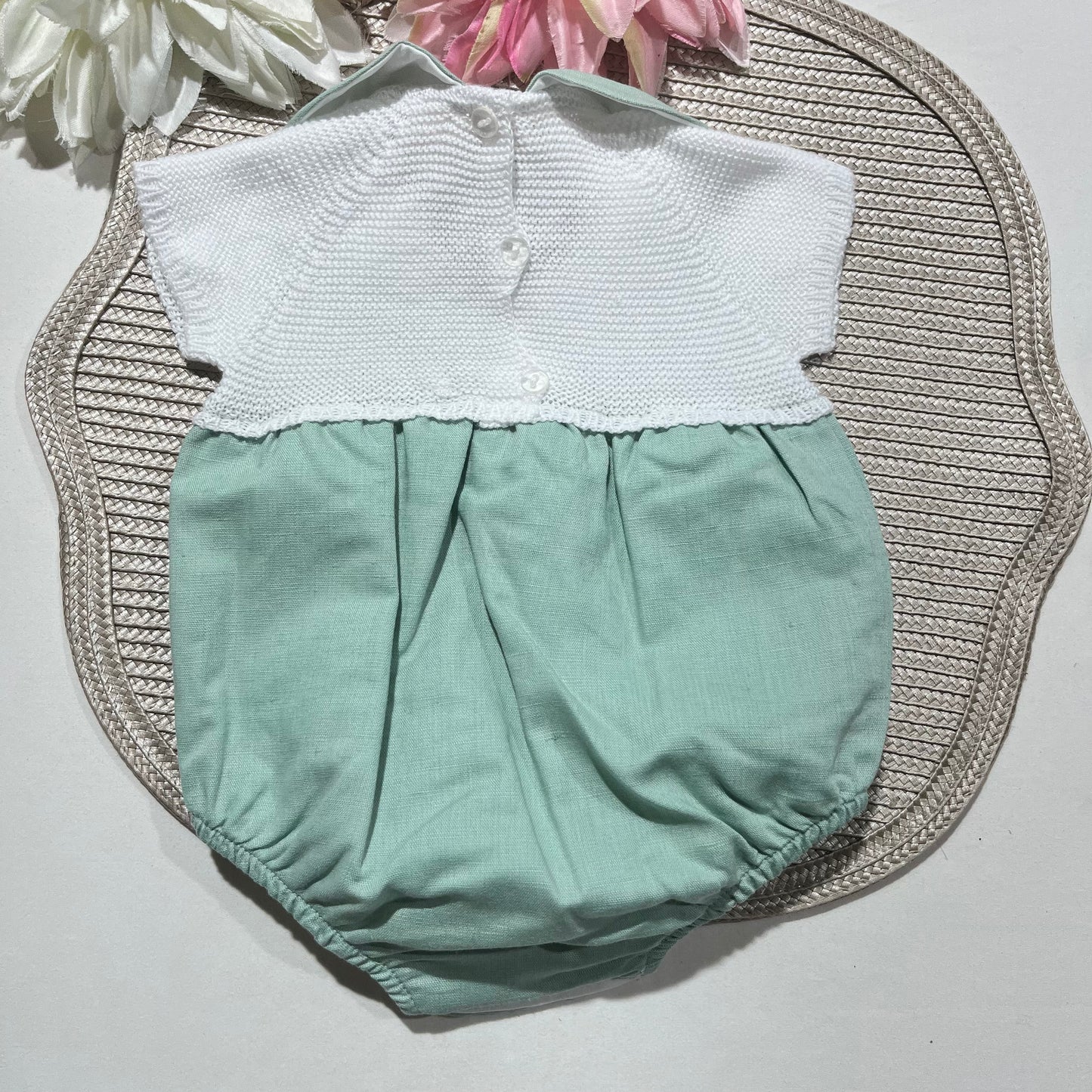 Fofo tricot para bebé - 1 aos 6M - verde seco