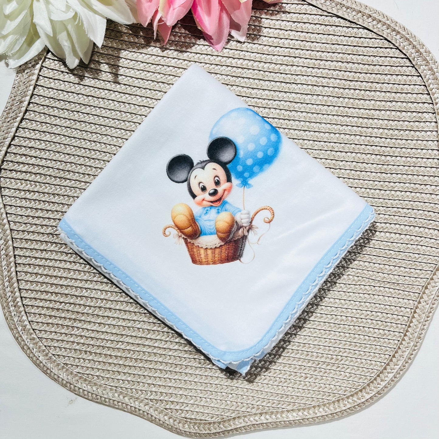 Fralda em algodão Mickey no balão