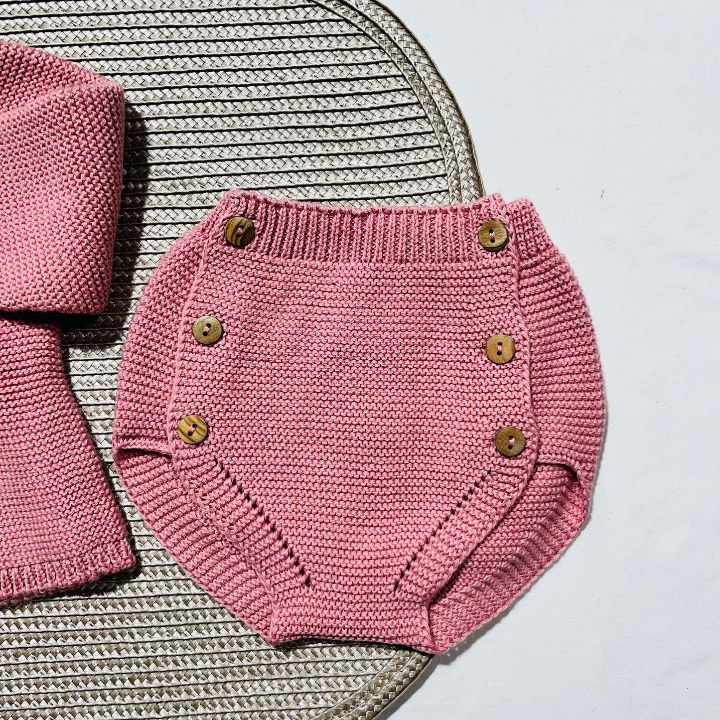 Conjunto para Bebé - Casaco e tapa fraldas em algodão