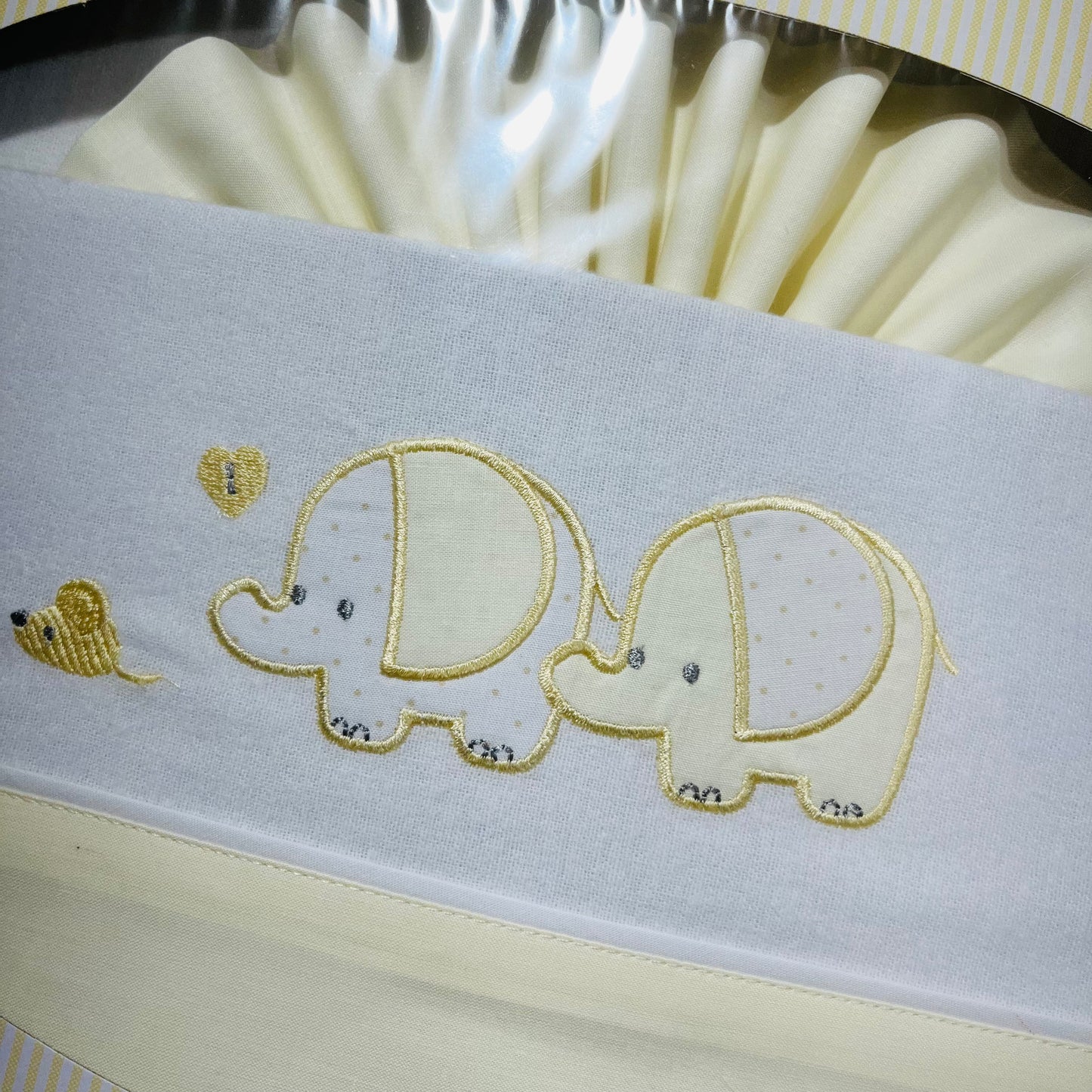 Jogo de lençóis em flanela para Next to me - Elefante Bege