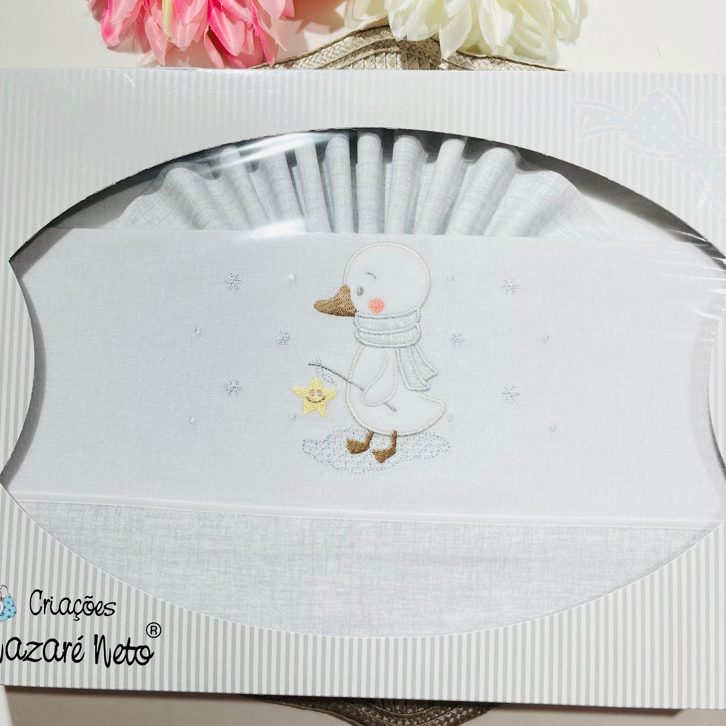 Jogo de lençóis em flanela para Cama de grades - Patinho