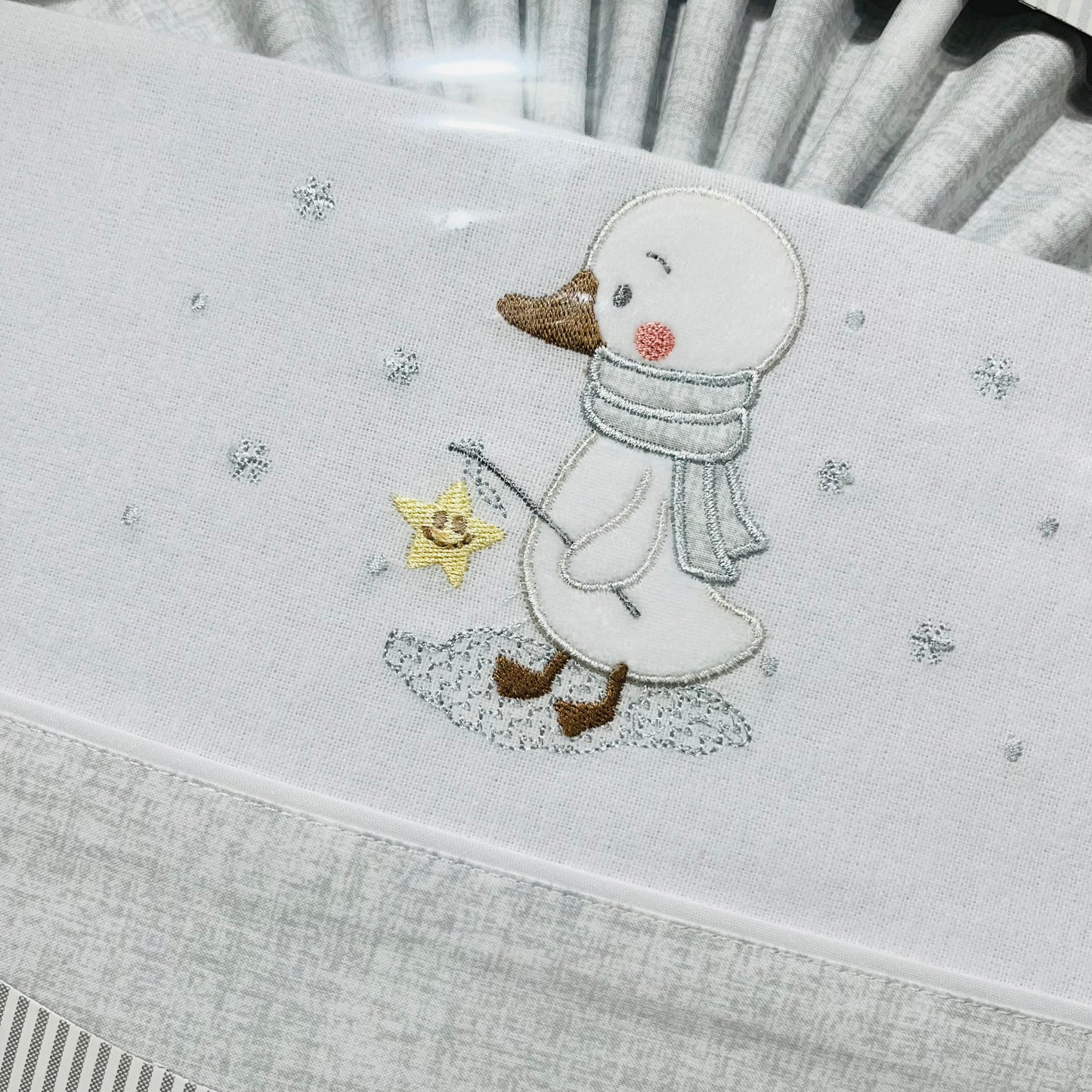Jogo de lençóis em flanela para Cama de grades - Patinho