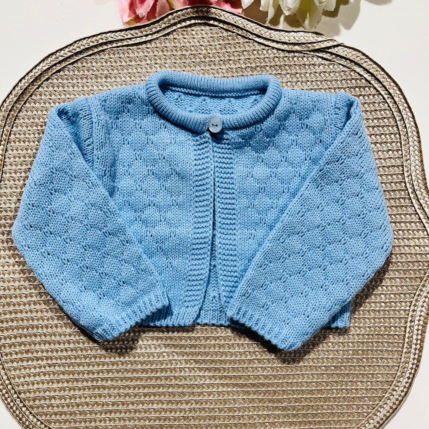 Conjunto Dinis em malha para bebé - 1,3 e 6M -Azul