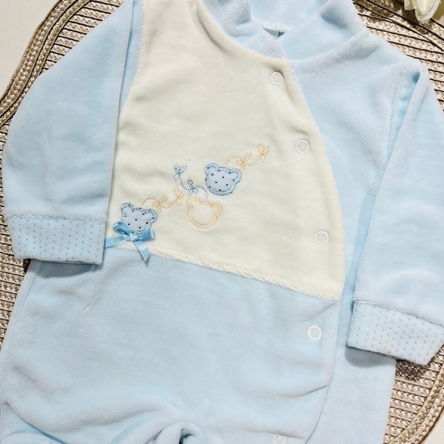 Babygrow recém-nascido Veludo - 3 ursos