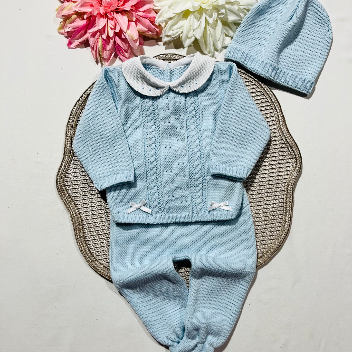 Conjunto de Saída de maternidade para Bebé 0-3 meses - Miminho - Azul bebé