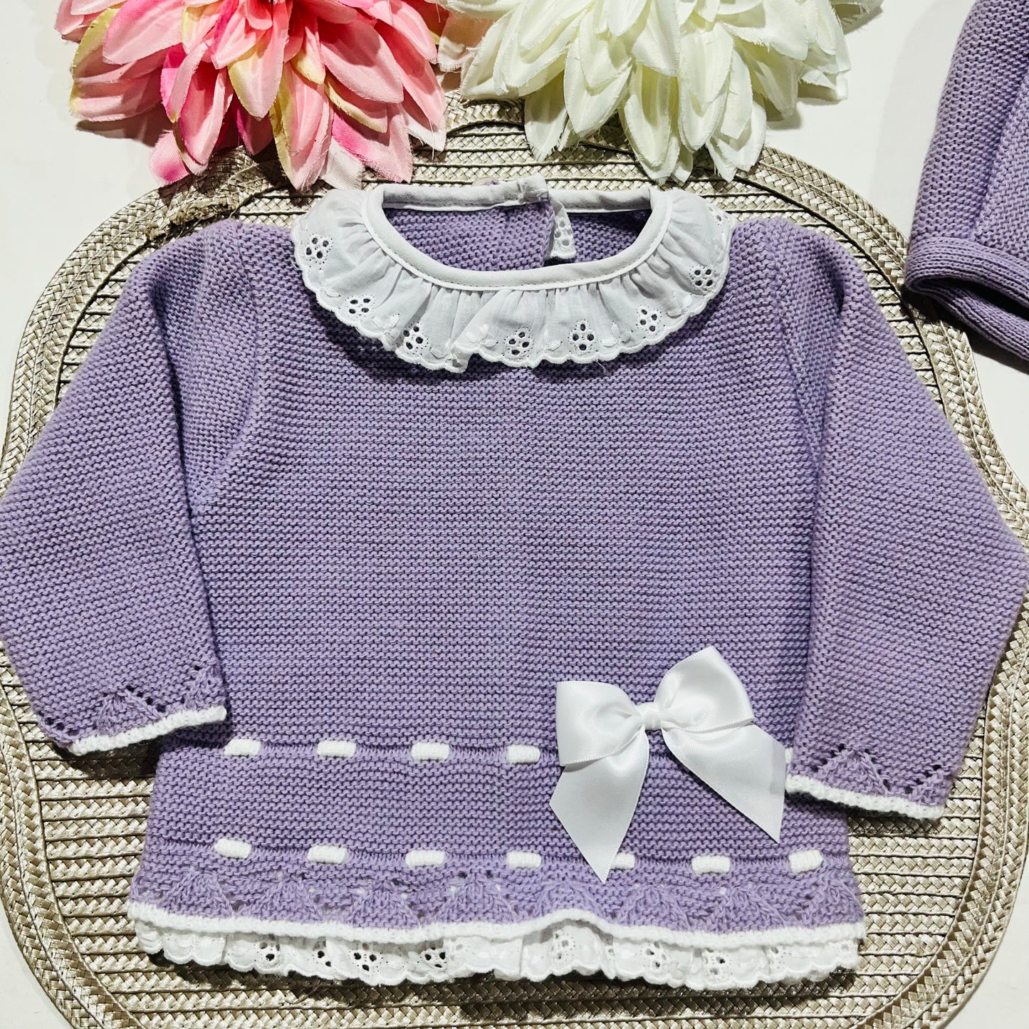 Saída de Maternidade - conjunto de 3 peças em malha- 1/3M - Diana