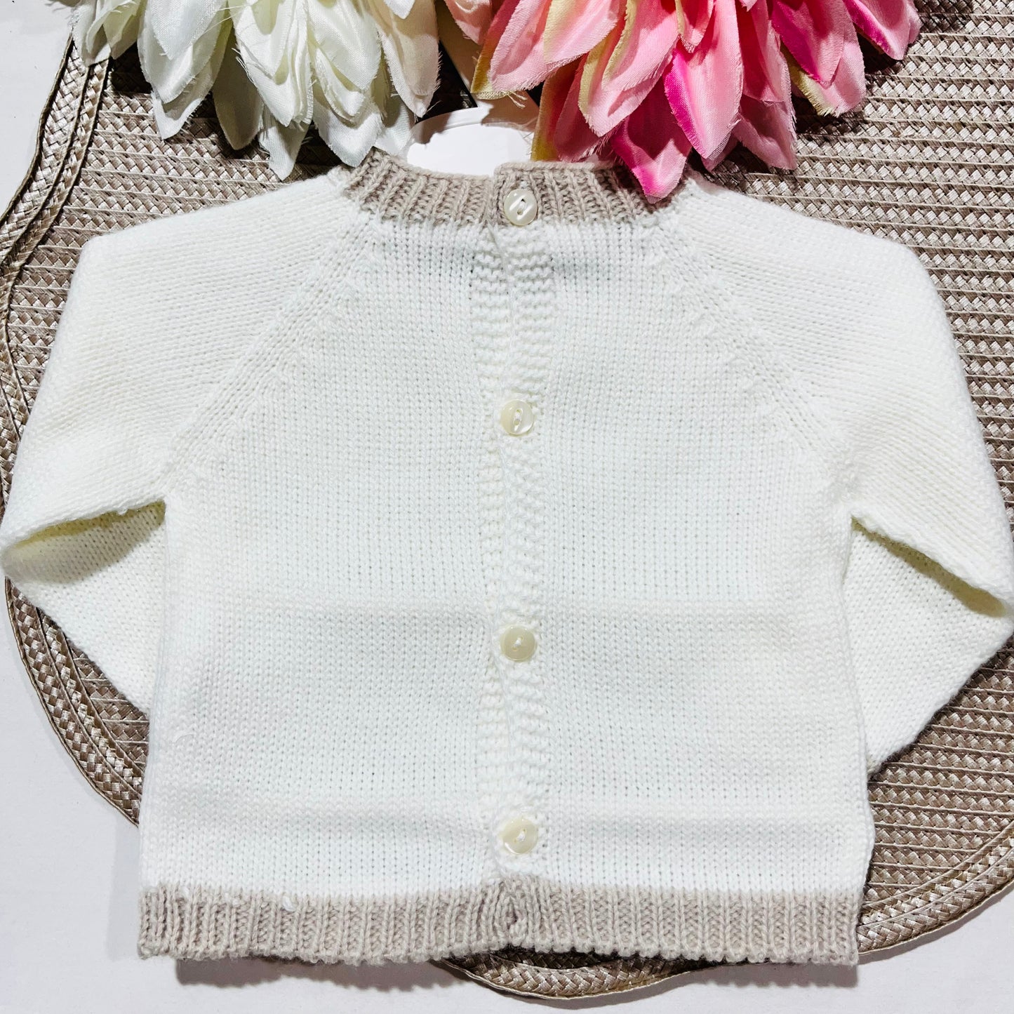 Conjunto de malha para bebé Aconchego - Areia - 1M, 3M e 6M