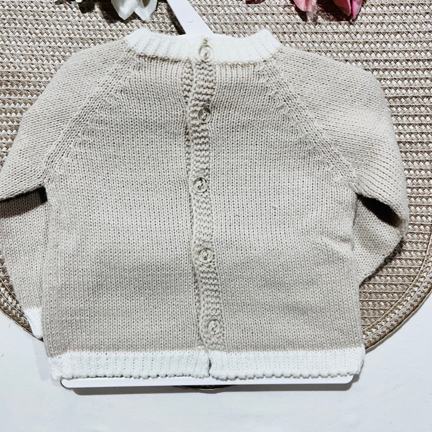 Conjunto de malha para bebé Aconchego - Pérola - 1M, 3M e 6M