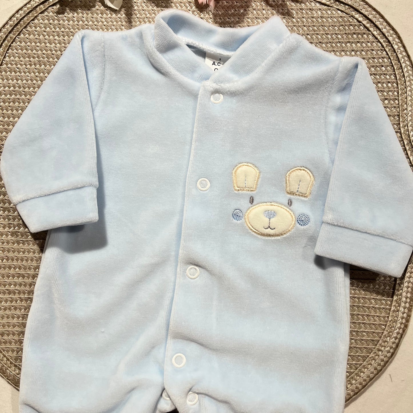 Babygrow em veludo - Ursinho Ternura - 0 e 1M