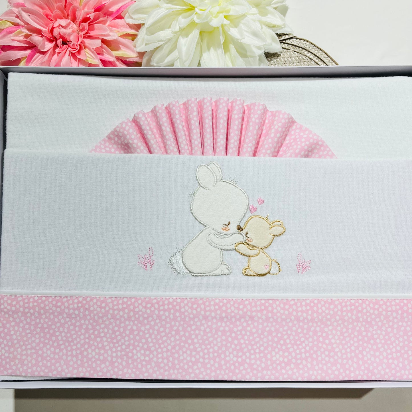 Jogo de lençóis em flanela para Cama de grades - Beijinho