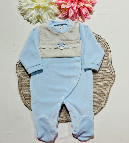 Babygrow em veludo  - Linho