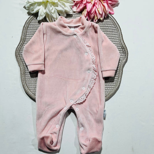 Babygrow Marieta para bebé em veludo