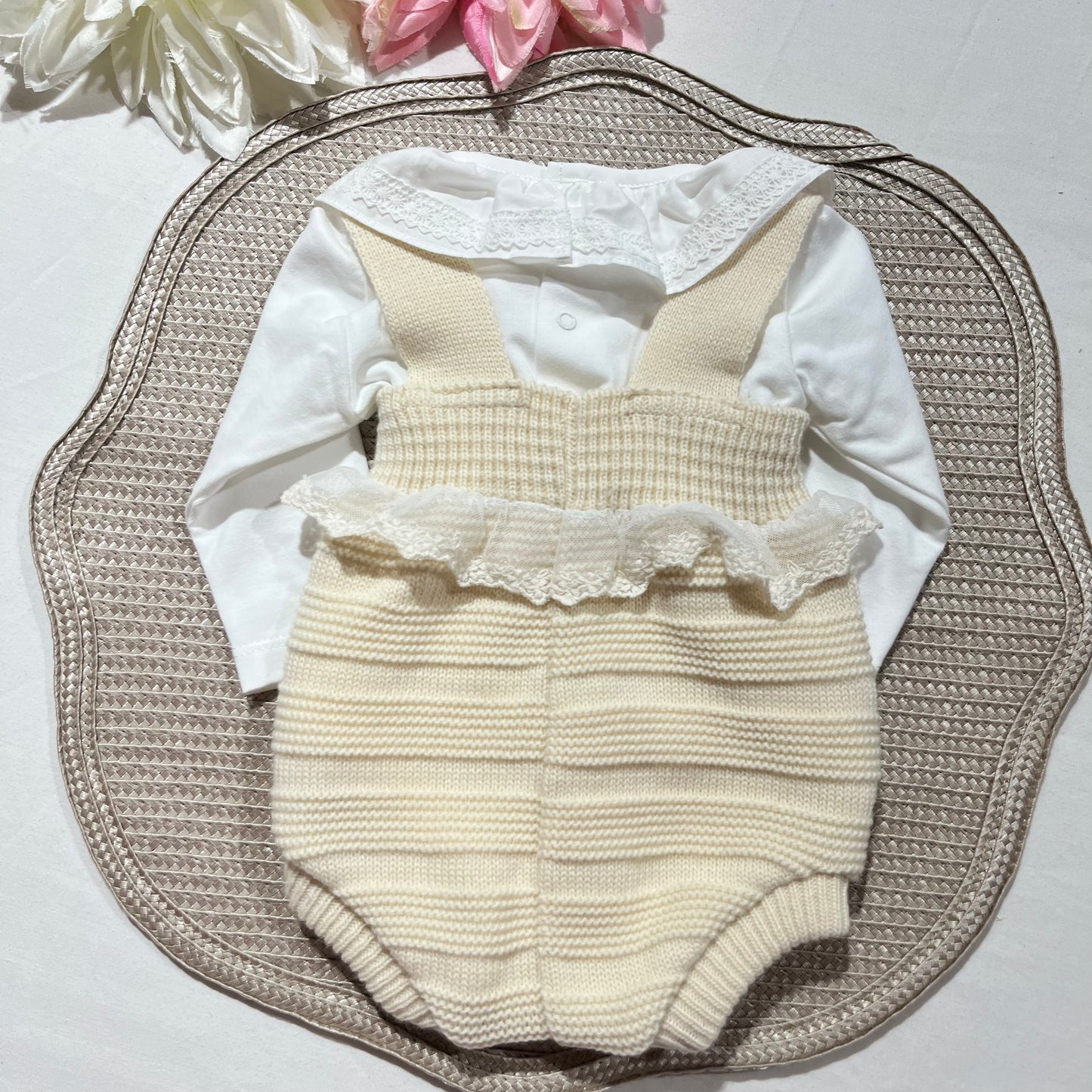 Conjunto Sophia - Fofo e body - Areia - 0/1M
