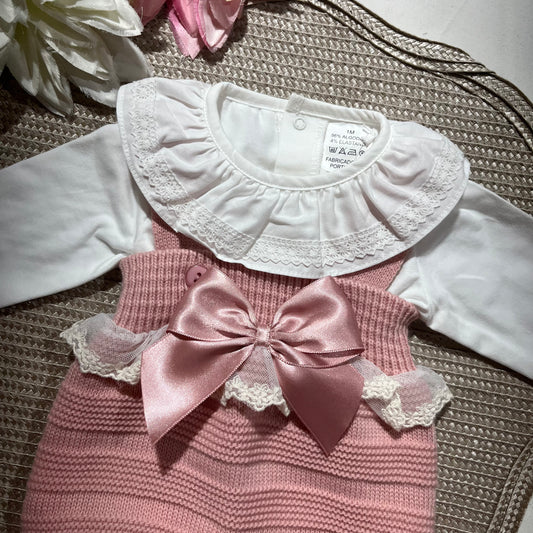 Conjunto Sophia - Fofo e body - Rosa velho - 0/1M