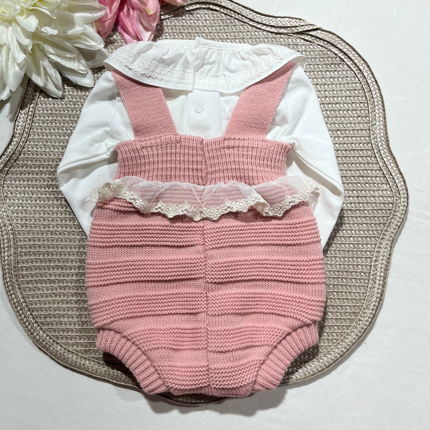 Conjunto Sophia - Fofo e body - Rosa velho - 0/1M