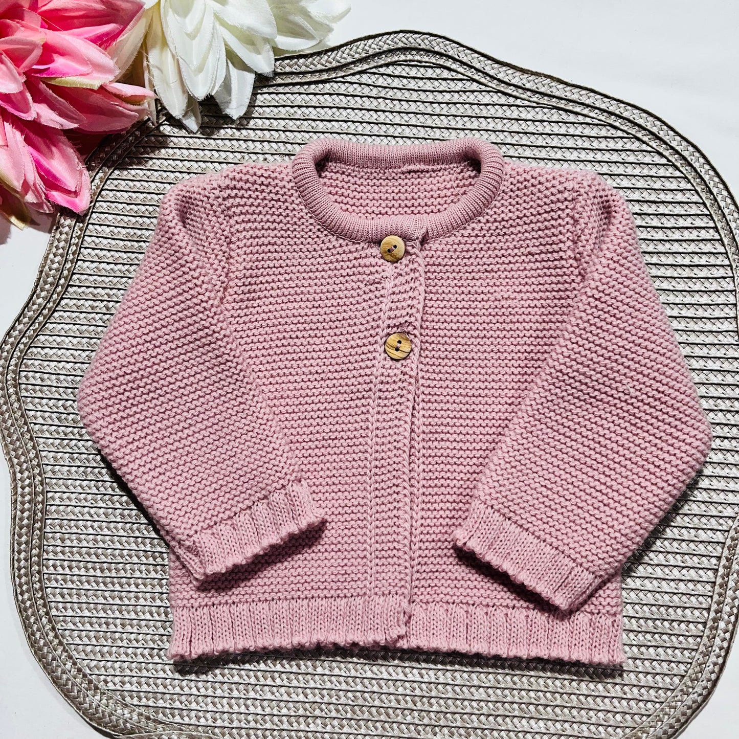 Conjunto Mimo  em malha para bebé - Rosa velho - 1 aos 12M