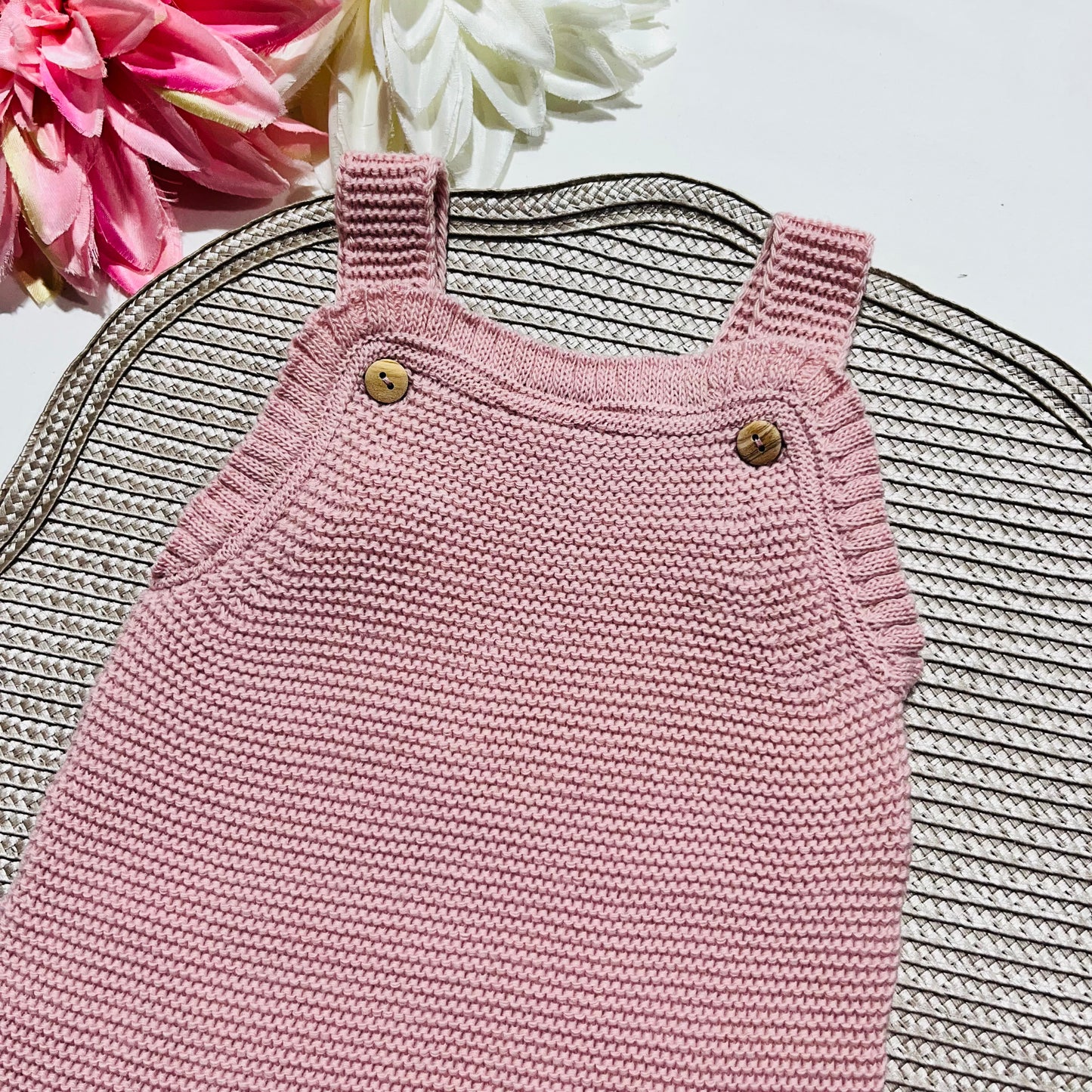 Conjunto Docinho  em malha - Rosa velho - 1 aos 12M