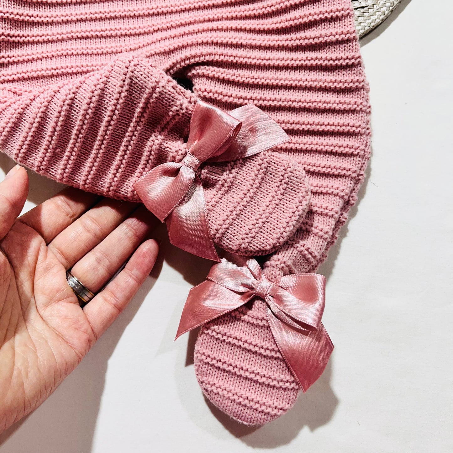 Conjunto Clara  em malha - Rosa velho - 3 e 6M