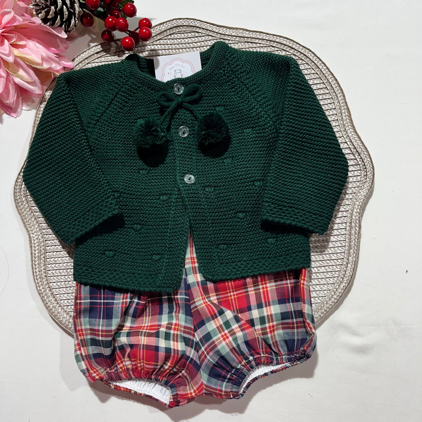 Conjunto Gabriel  para bebé - Verde Pinheiro - 1 aos 12M