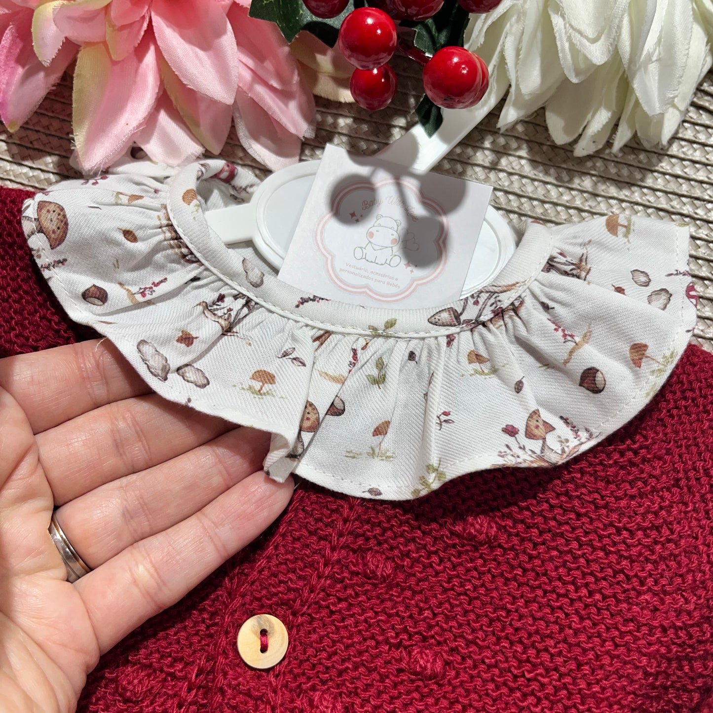 Conjunto Valentina para bebé - Vermelho - 1 aos 12M