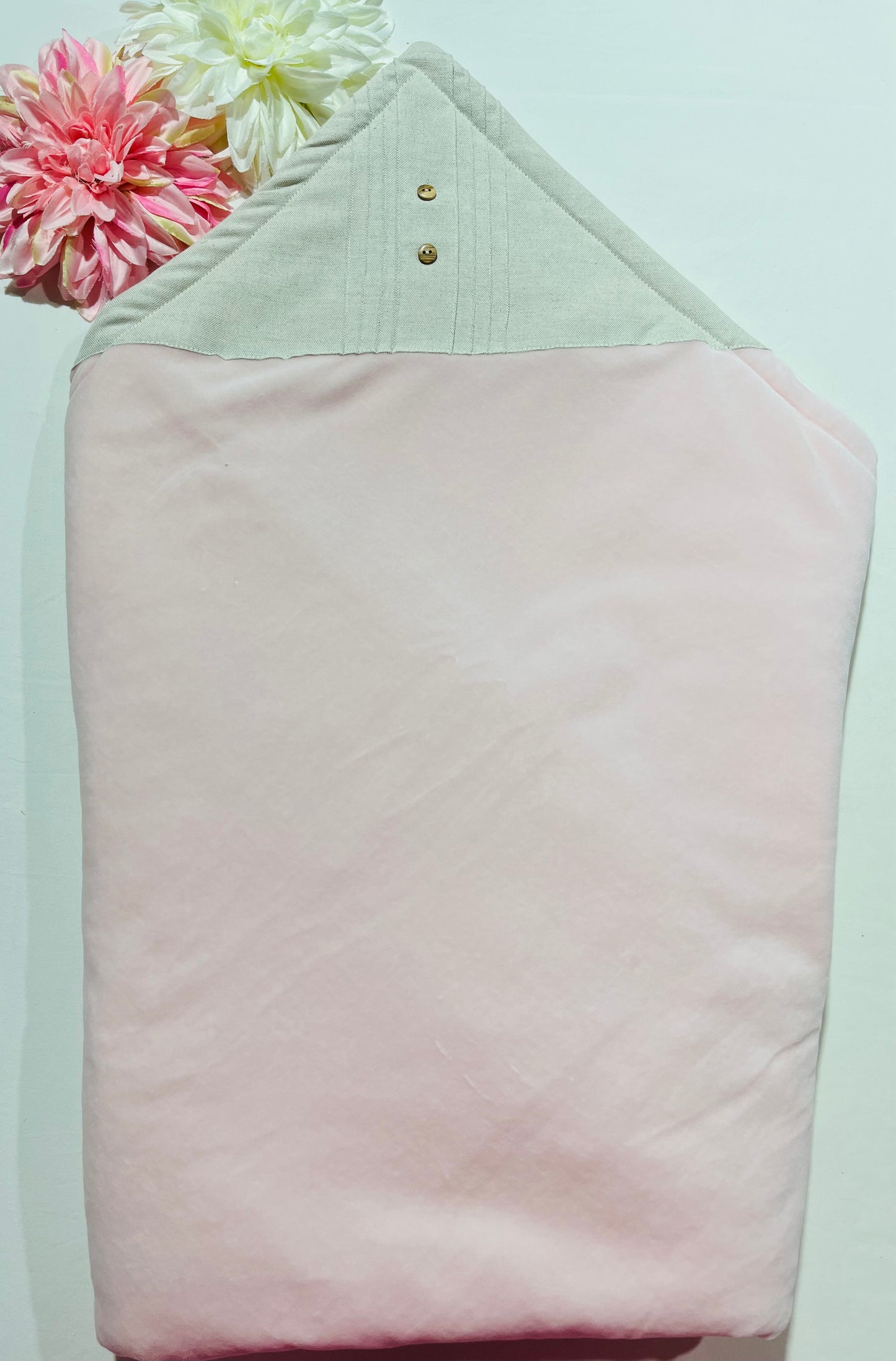 Manta envelope em veludo para bebé - Linho - Qualidade PREMIUM -  Rosa