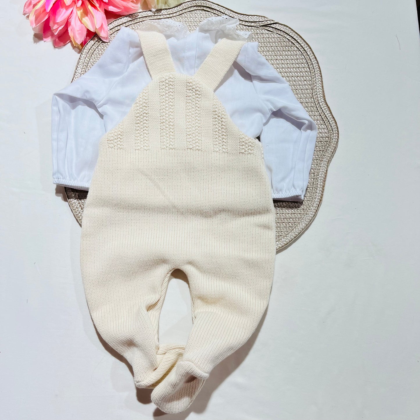 Conjunto Matilde em malha - 3M e 6M -Areia