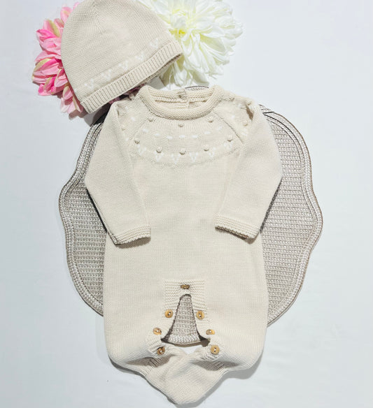 Conjunto Macacão + Gorro Pipoca