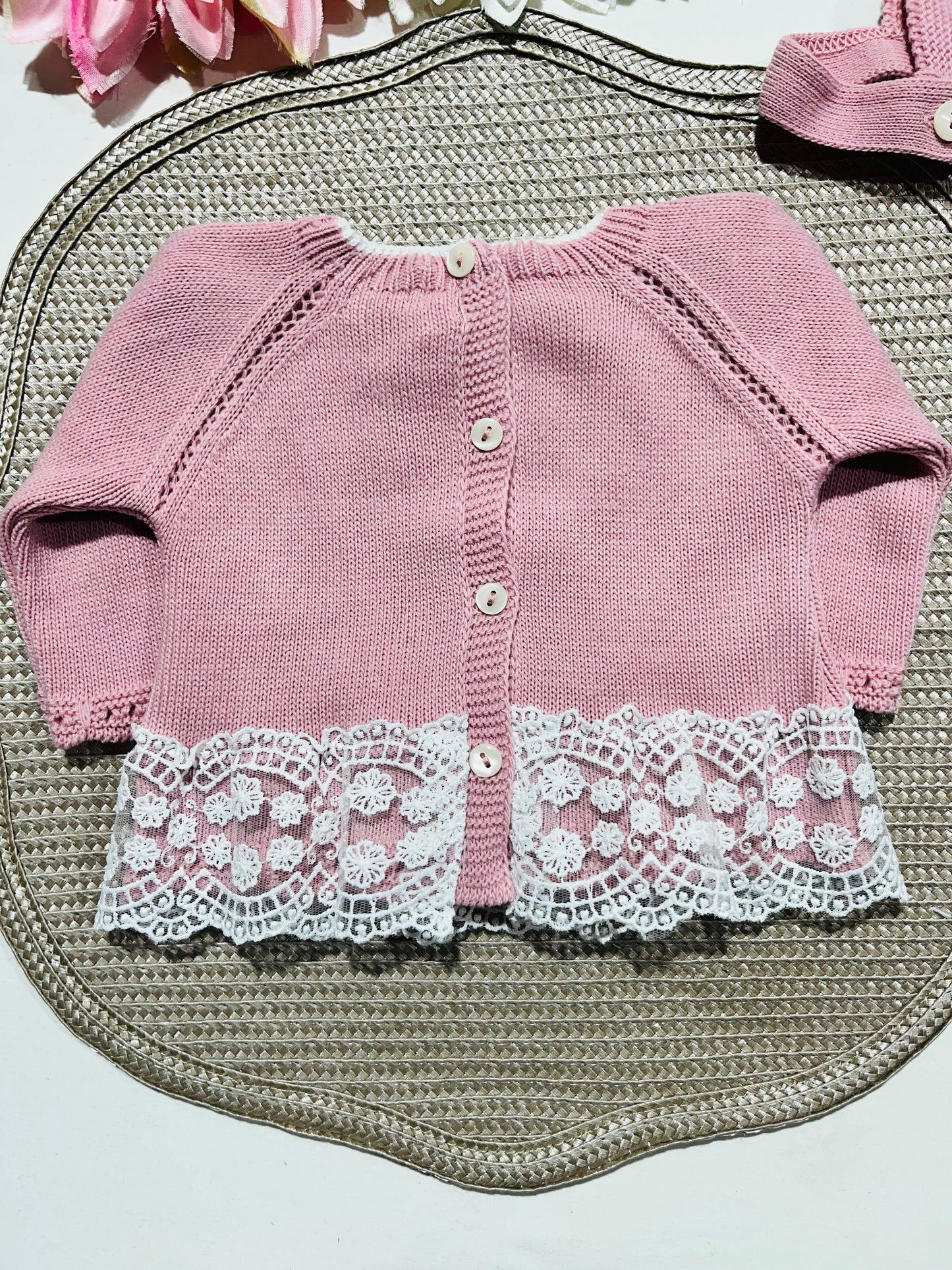Conjunto Inês para bebé - 1 e 3M - Rosa velho