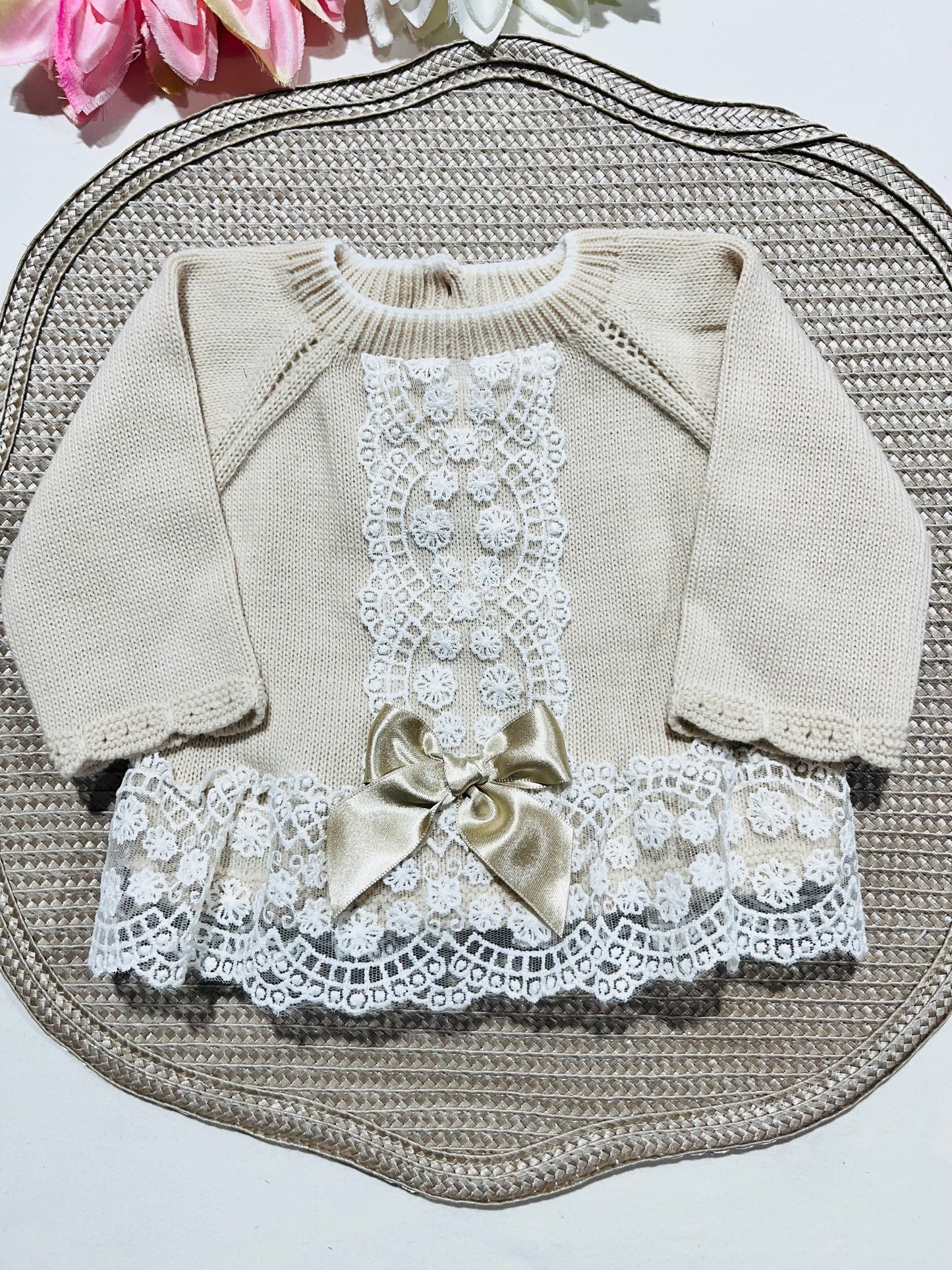 Conjunto Inês para bebé - 1 e 3M - Areia