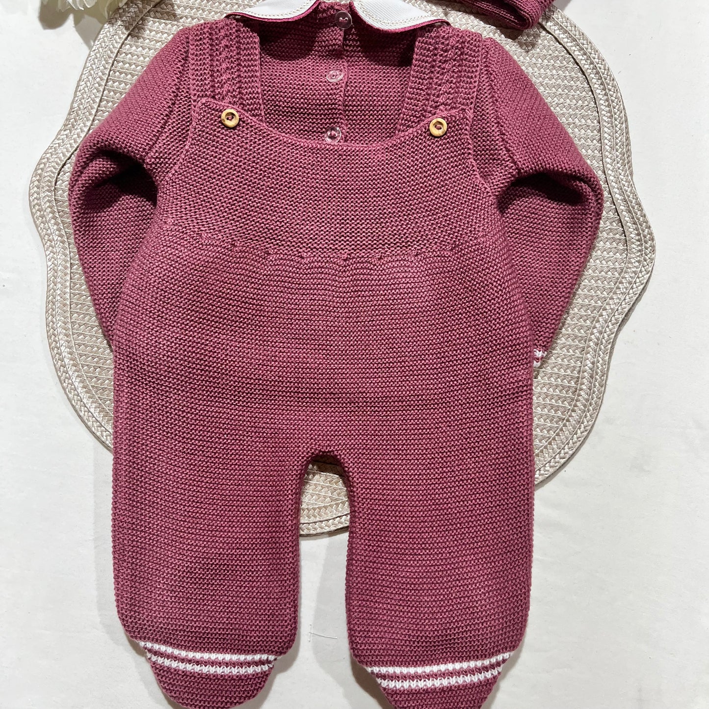 Conjunto Laço de Amor para bebé - 0/3M - Beringela