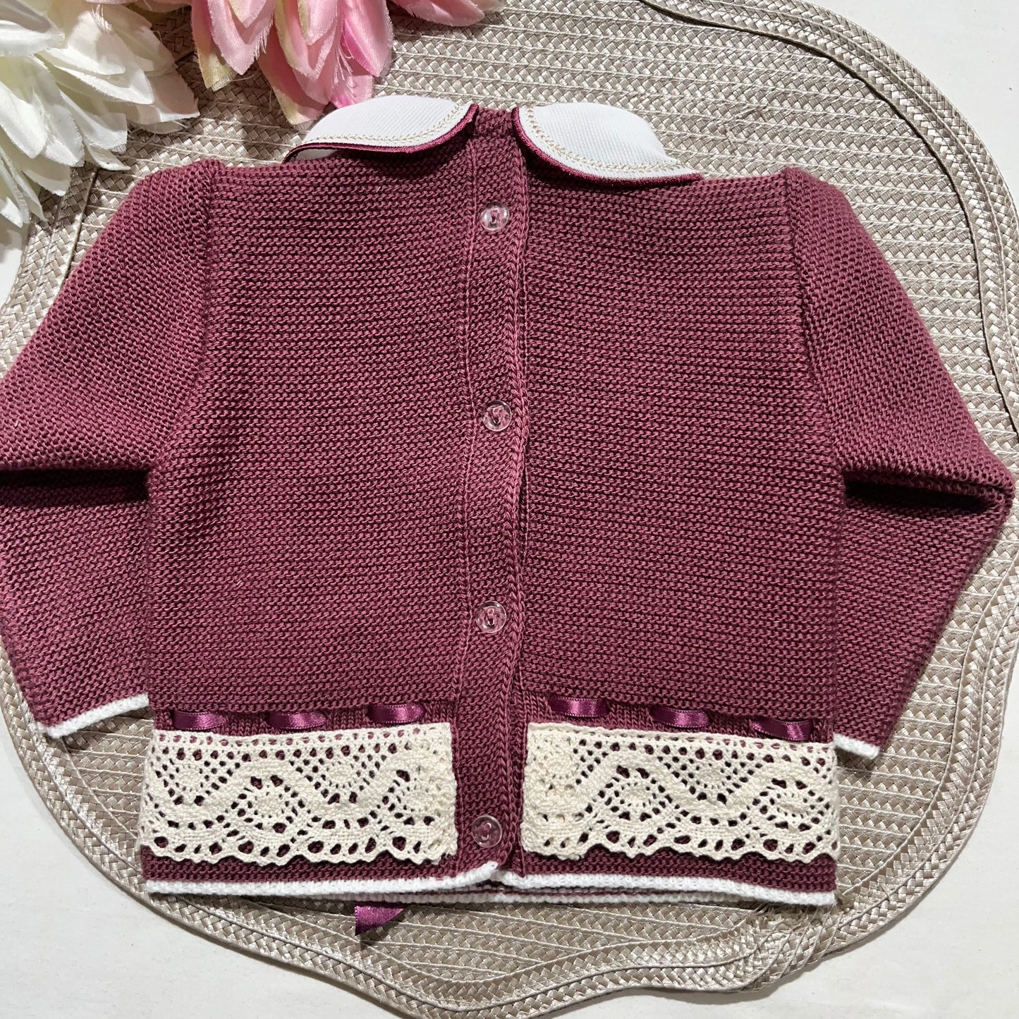 Conjunto Ternura para bebé - Camisola + calça + gorro - 0/3M