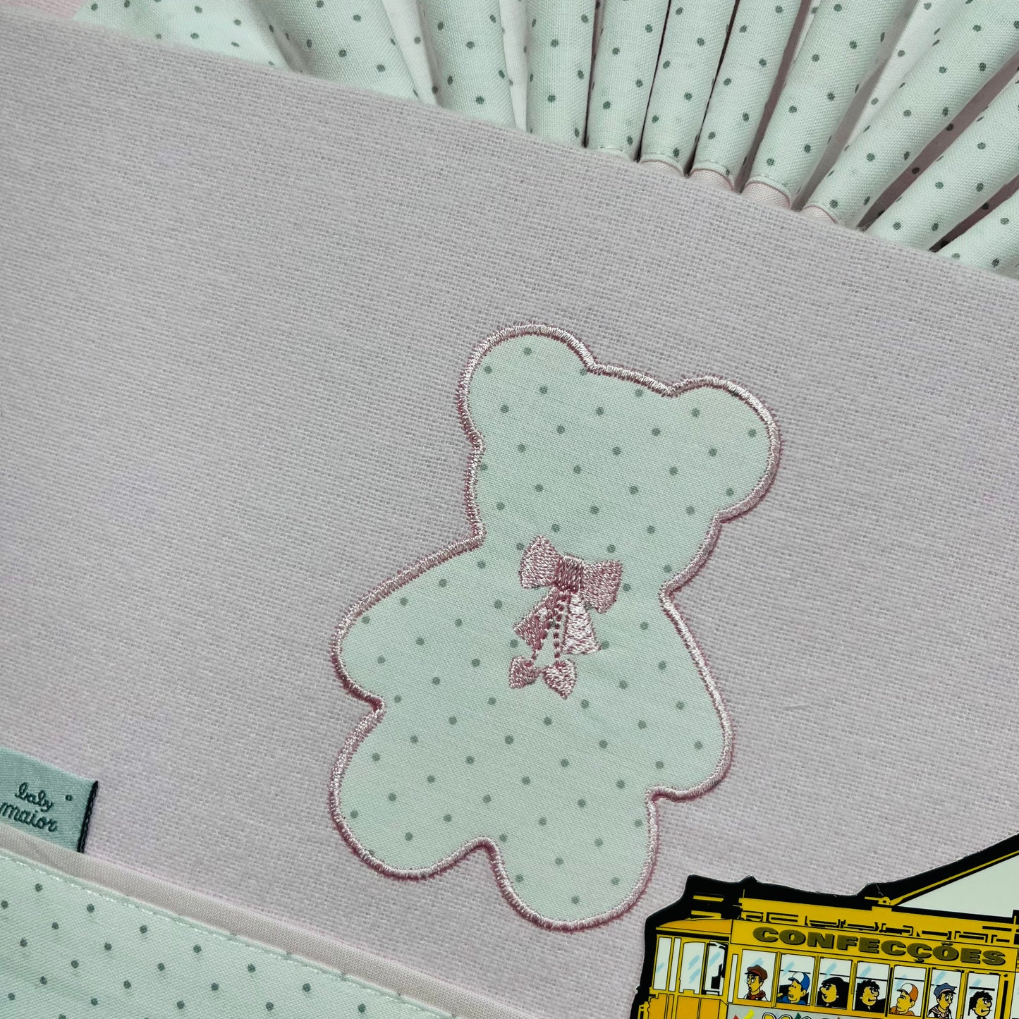 Jogo de lençóis em flanela para Next to me - Urso pintinhas