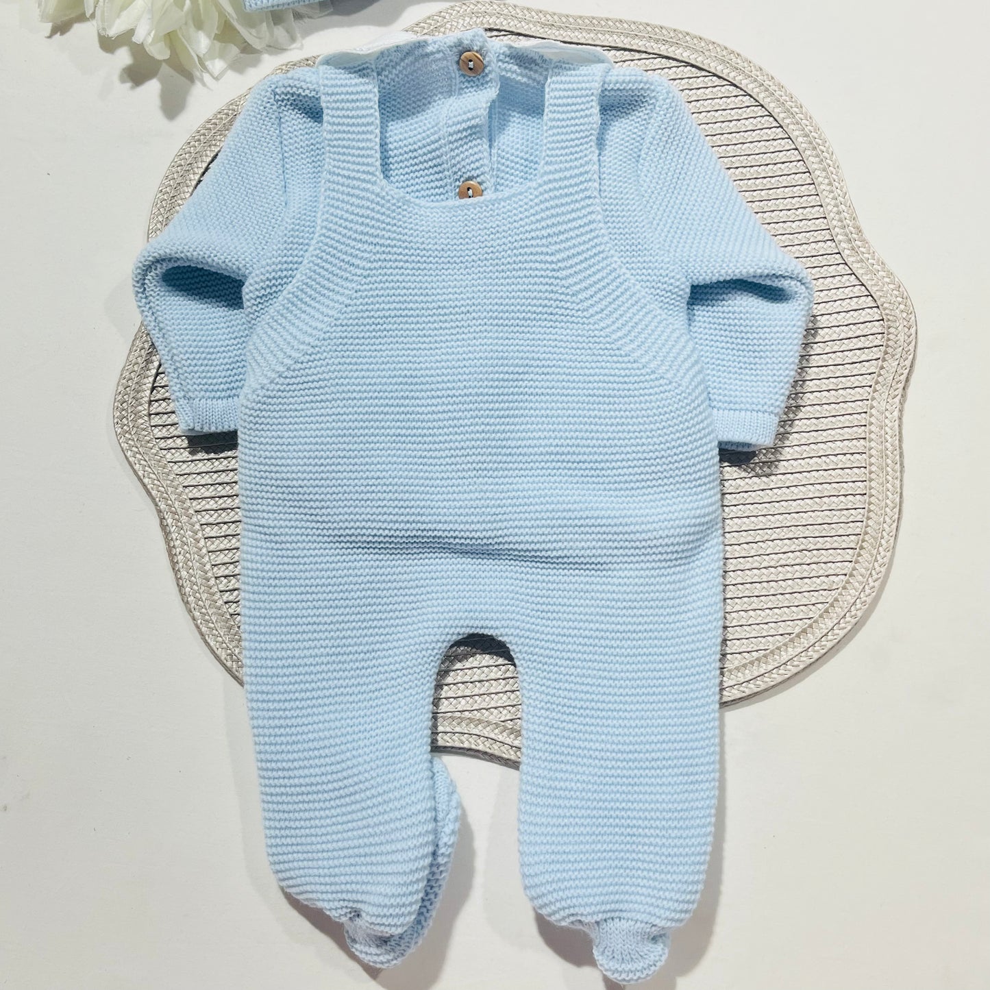 Conjunto " Trancinhas" para bebé - 0/3M - Azul bebé