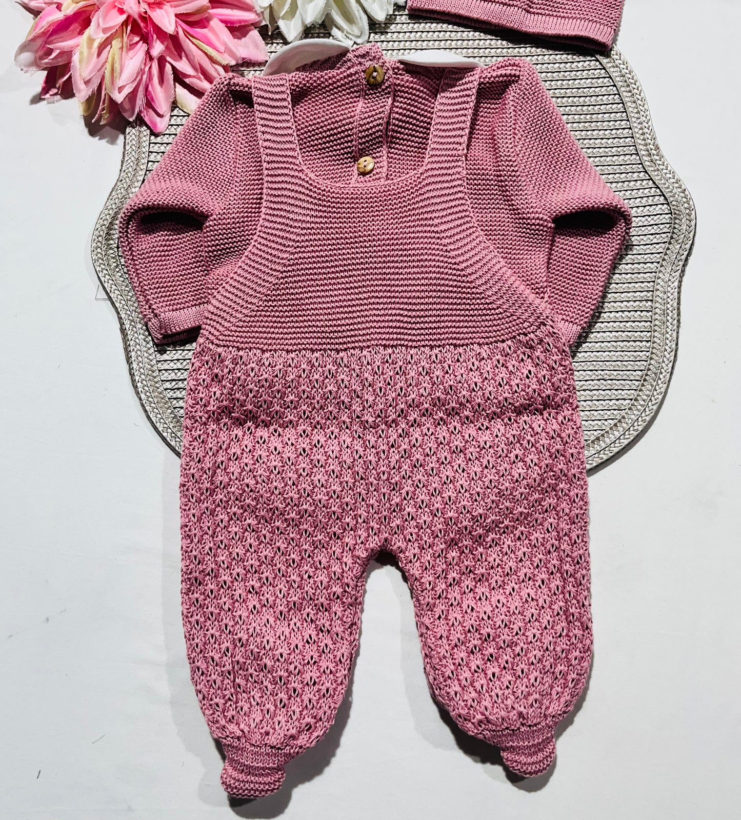 Conjunto Arco-iris para bebé - 3 peças - 0/3M - Rosa velho