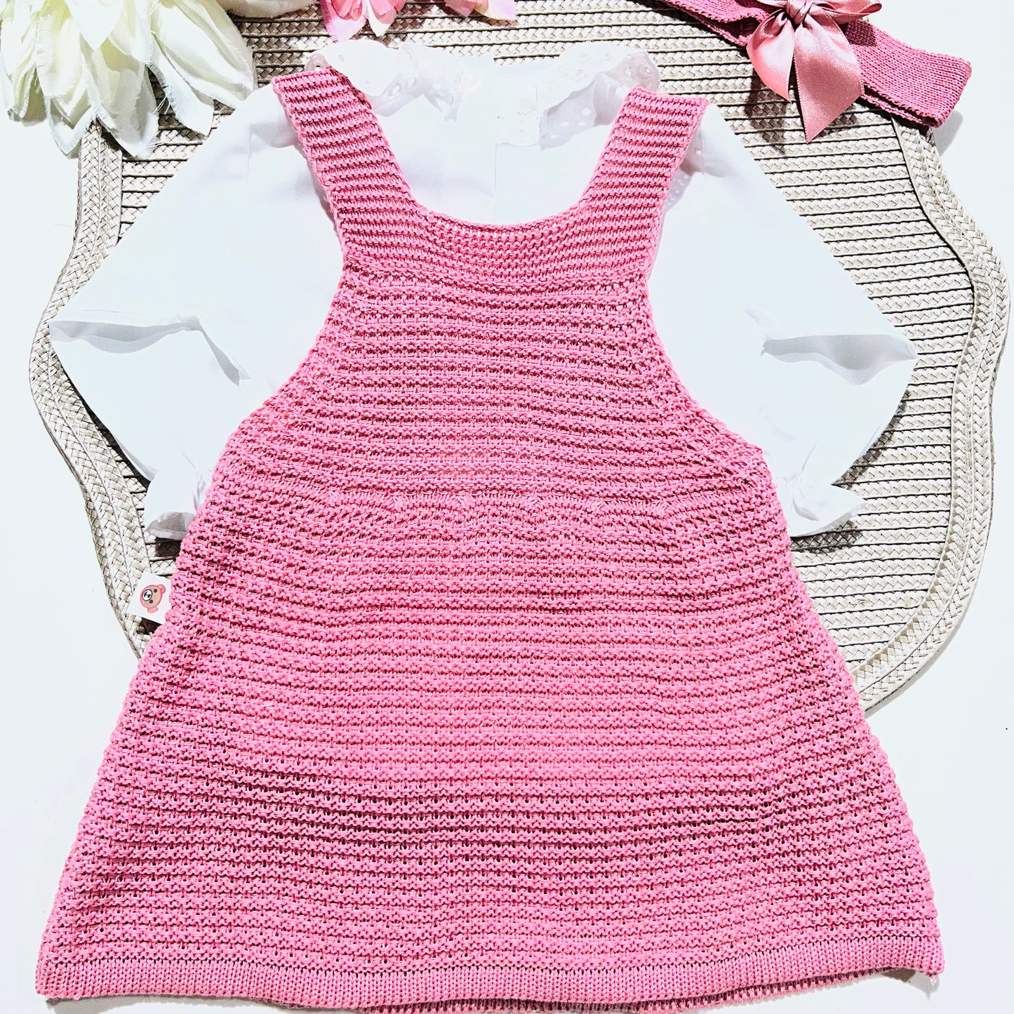 Conjunto vestido para bebé - 1/3 - Rosa velho