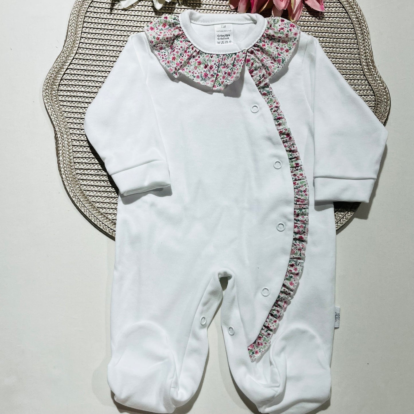 Babygrow Flor em Algodão - 1 e 2M