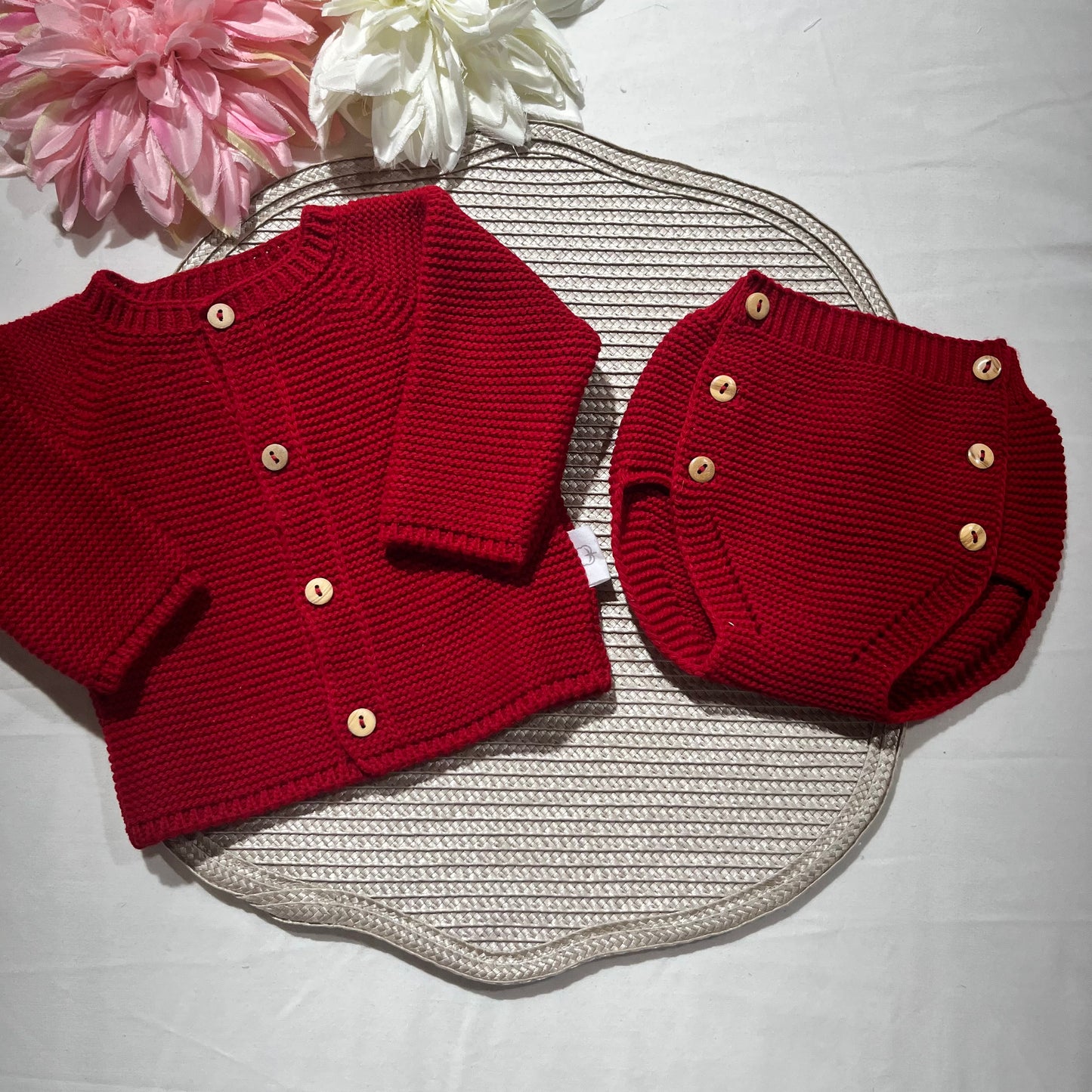 Conjunto para bebé de 2 peças - 0/3M - Vermelho