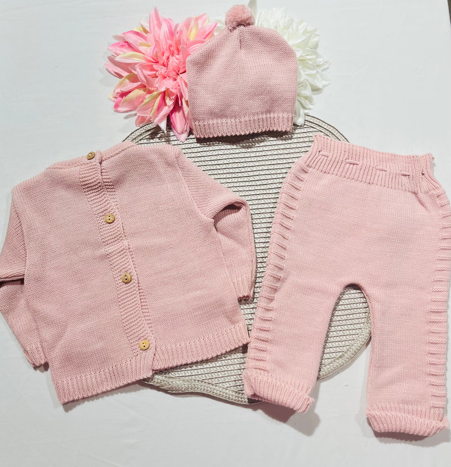 Conjunto Noa para bebé - 1/3M - Rosa seco
