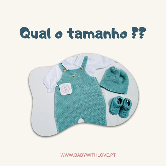 Guia de tamanho de roupa para o bebé