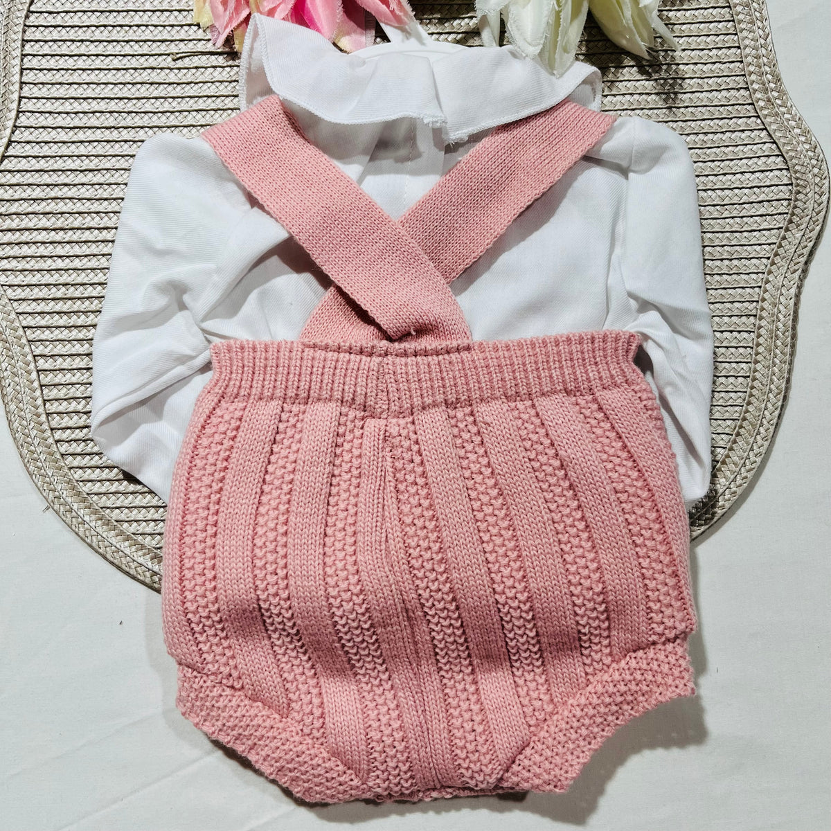 Conjunto 3 peças  para bebé - 3 e 6 M - Rosa velho